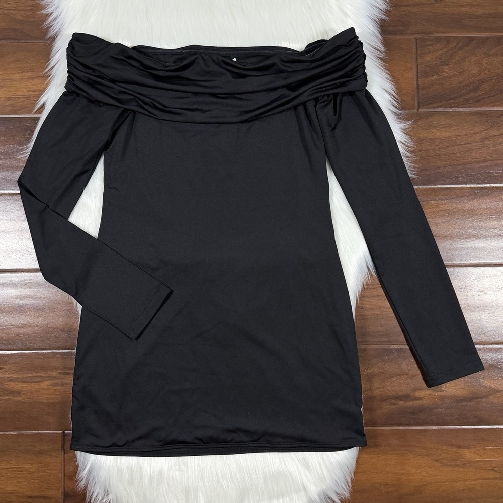 Peppermayo Women's Size US 8 / AU 12 Black Off the Shoulder Oxygen Mini Dress